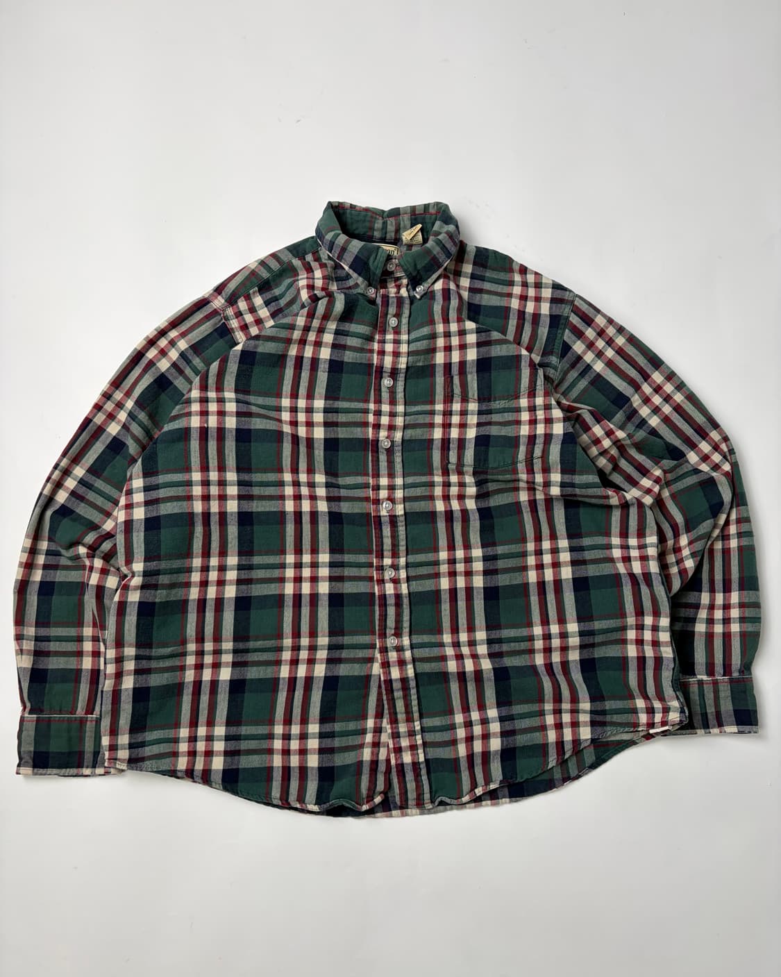 90s L.L.Bean Plaid Button Up Shirt 상품이미지1