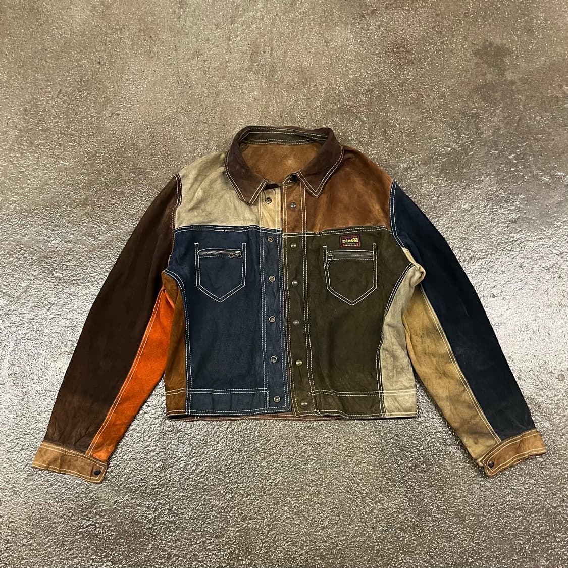 90s Diesel 리버시블 스웨이드 트러커 자켓 (105) 상품이미지1