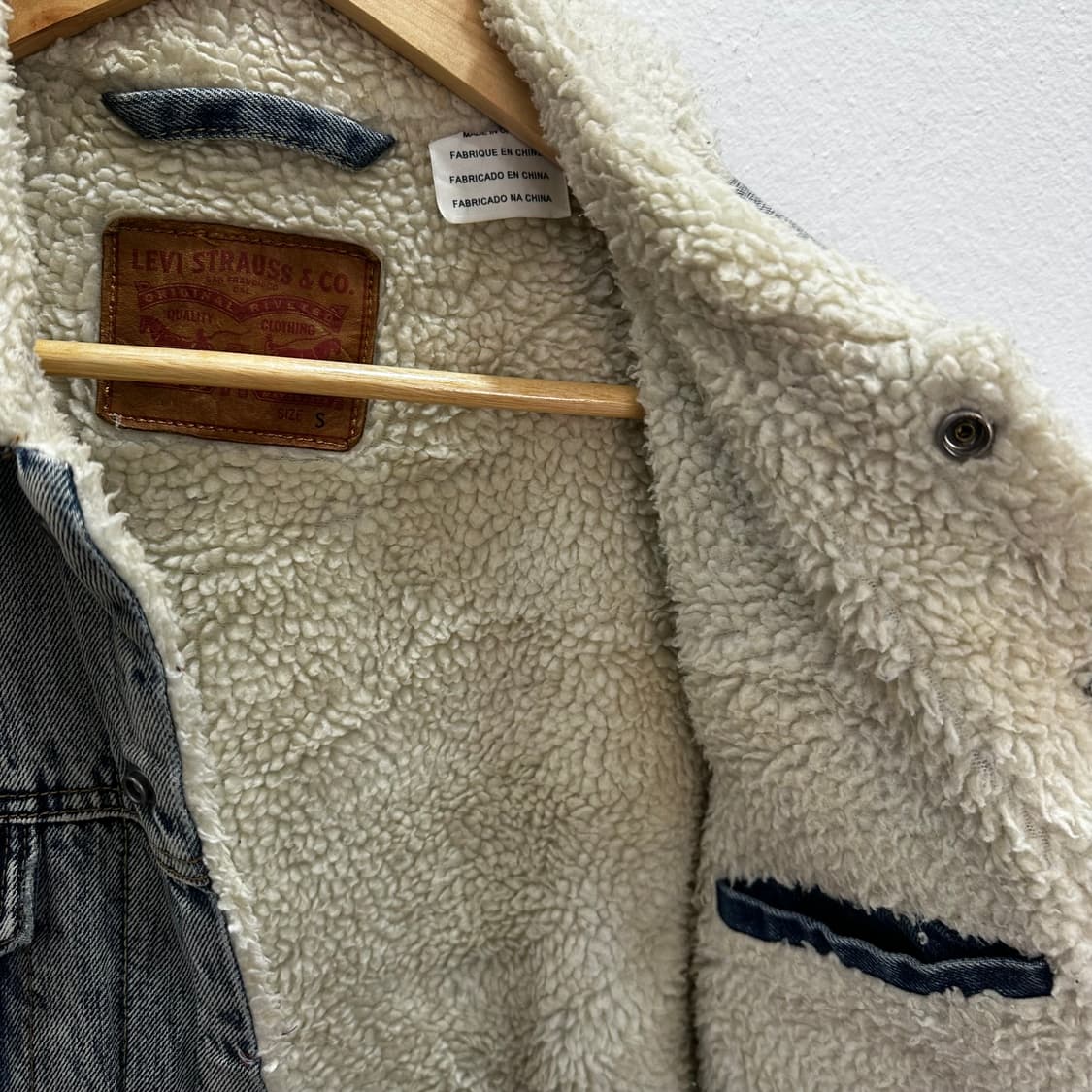 리바이스 중청 쉐르파 트러커 자켓S 상품이미지3