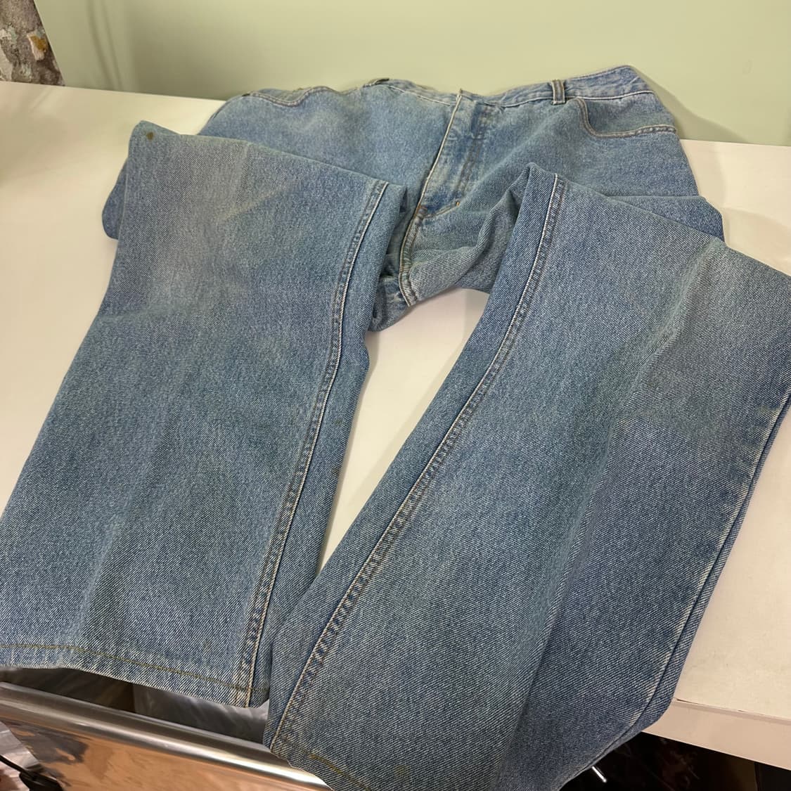 XXL 렝글러 레귤러핏 헤비데님 청바지 데님팬츠 상품이미지5