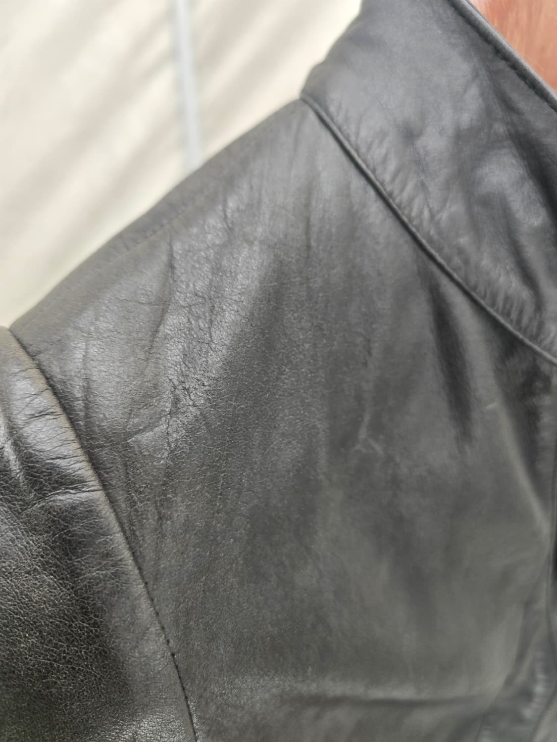 RAPISARDI 체크 안감 소가죽 코트 S 상품이미지4