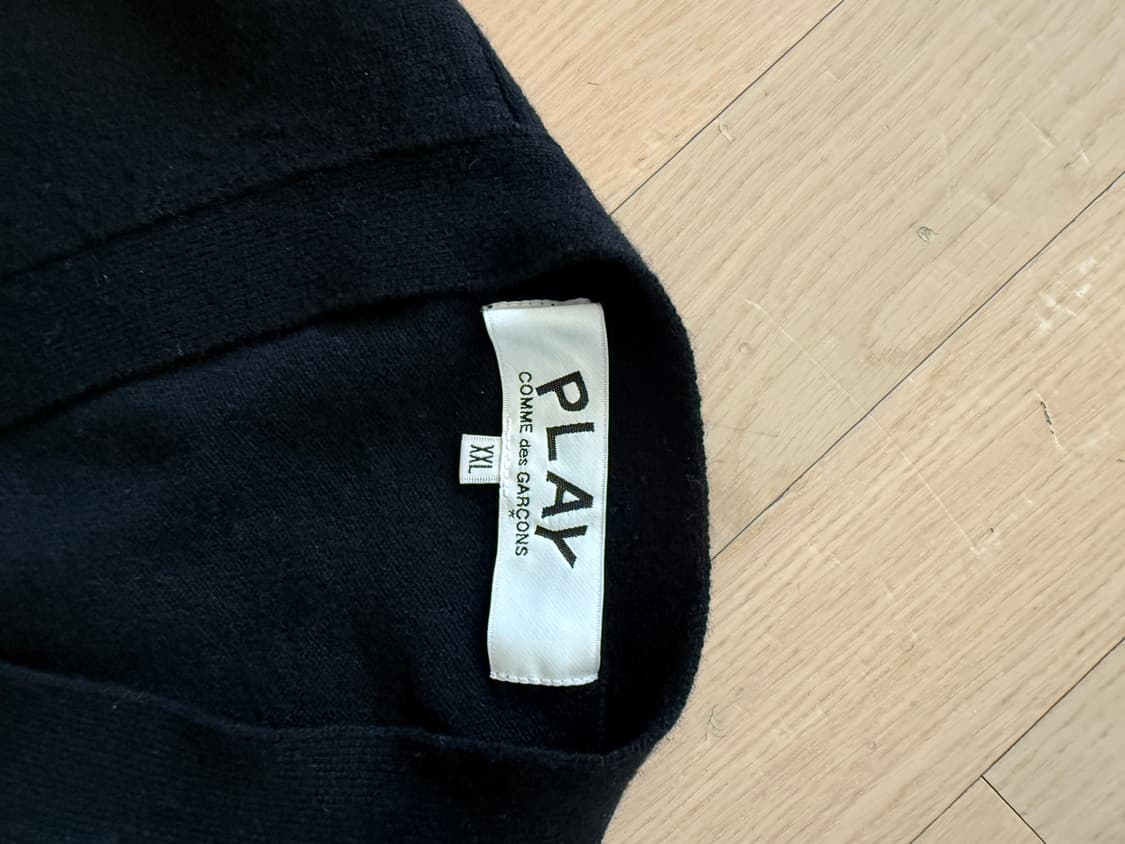 꼼데가르송 브이넥 가디건 / 블랙 / 2XL 상품이미지3