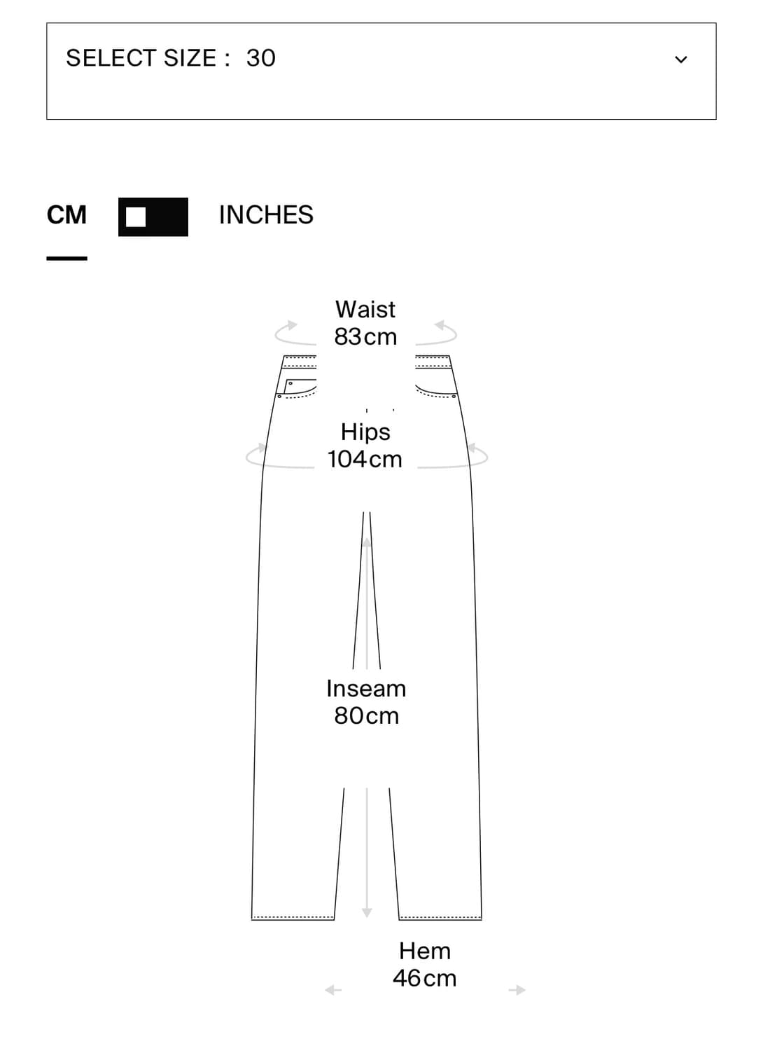 Cos column straight denim 생지 스트레이트 데님 상품이미지5
