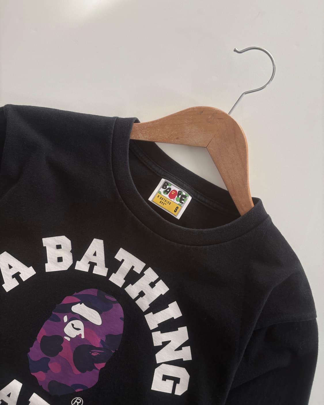 BAPE 베이프 컬러 카모 컬리지 로고 롱슬리브 상품이미지5