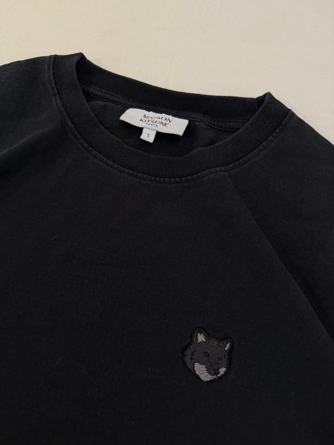 메종키츠네 24ss 폭스로고 롱슬리브 티셔츠 블랙 상품이미지2