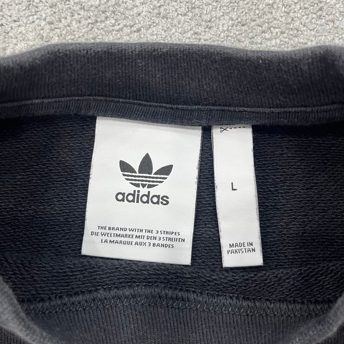 L 아디다스 트레포일 블랙 맨투맨 상품이미지4