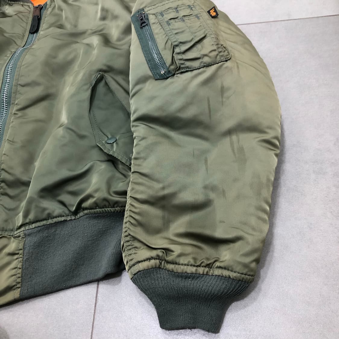 알파인더스트리 ma-1 마원 미국 usa 빈티지 항공 자켓 점퍼 L 상품이미지3