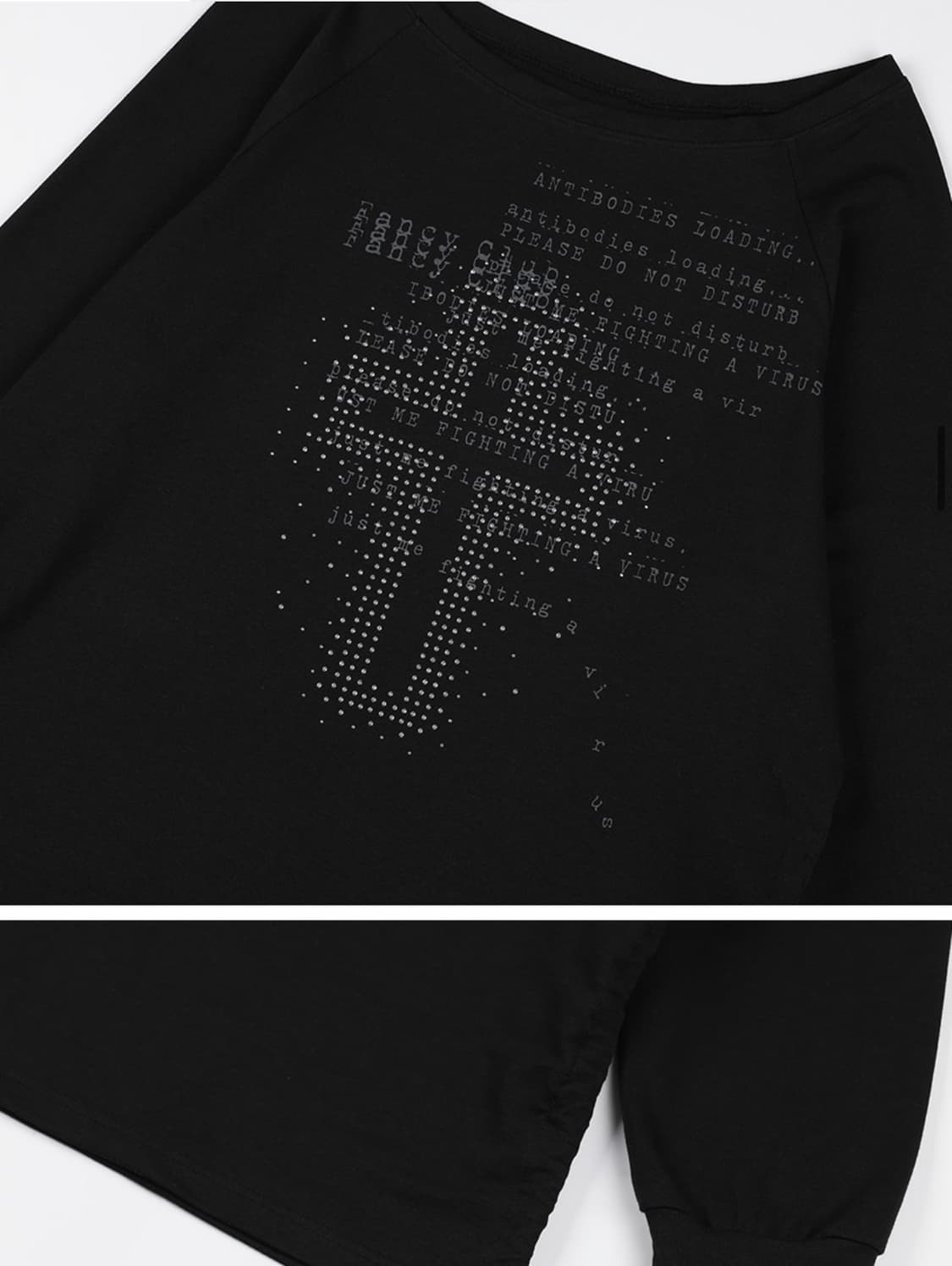 디바인 크로스 오프 숄더 티 (BLACK)  상품이미지2