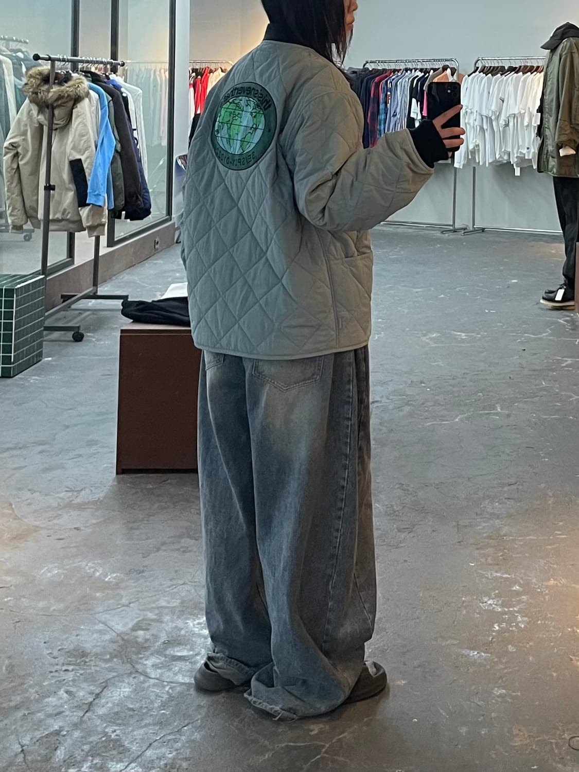 디스이즈네버댓 스카이블루 퀄팅 자켓 H1612 상품이미지2