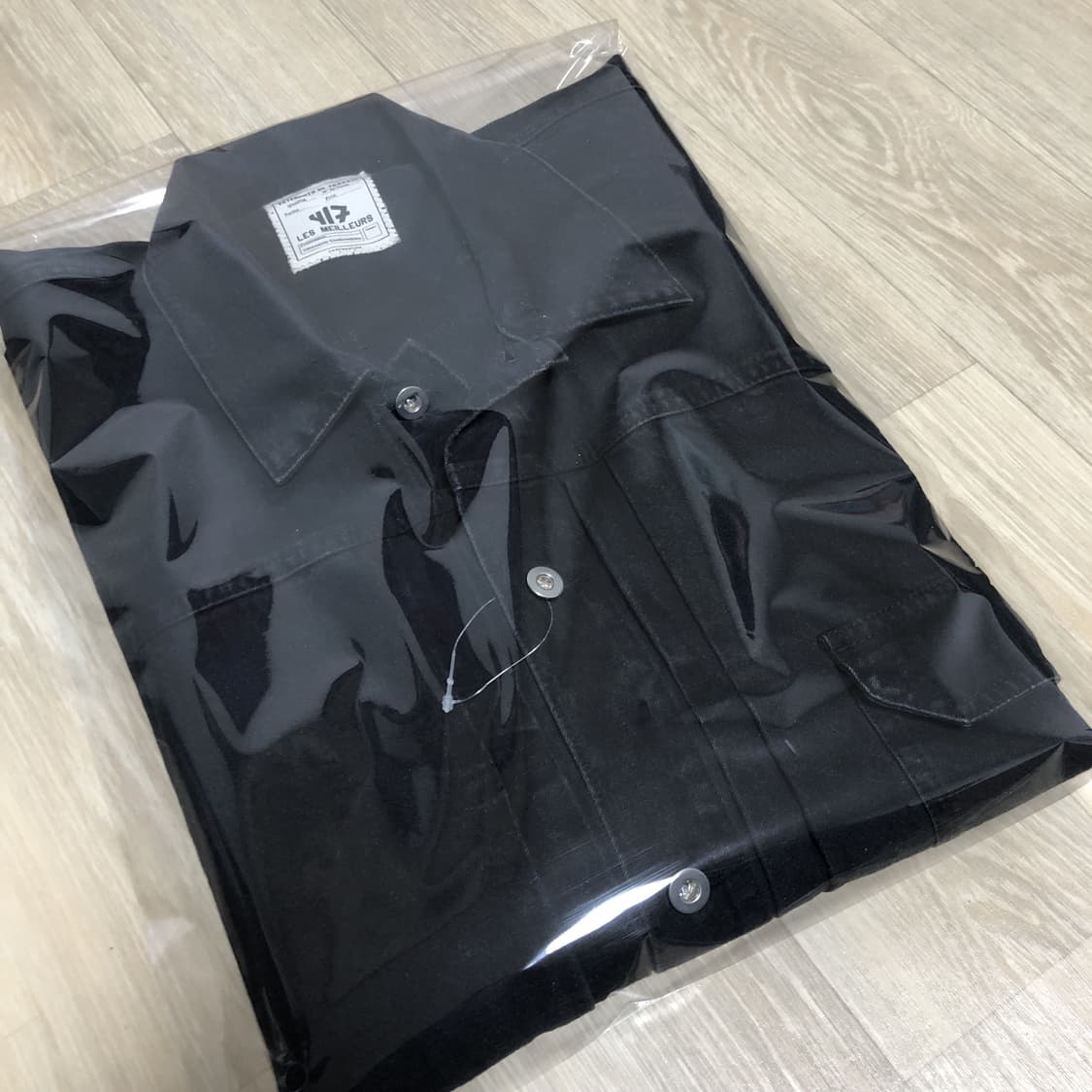 (L) 새상품 417 by EDIFICE 에디피스 1st 흑청 데님 셔츠 상품이미지10