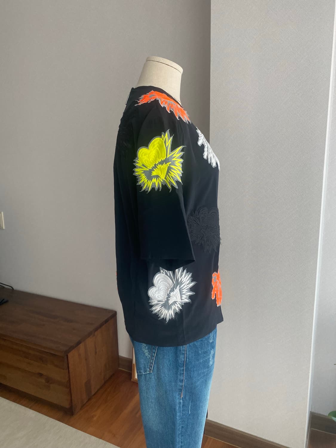 MSGM 아트웤 실크 블라우스(38) 상품이미지5