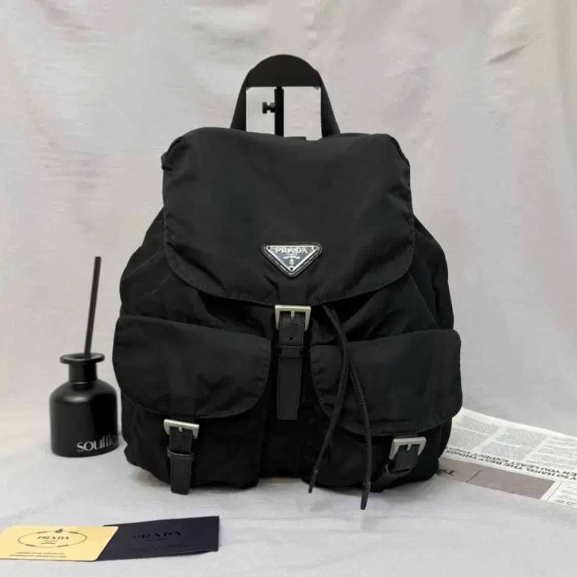 [S급/정품] 프라다 리나일론&사피아노 백팩 스몰사이즈 상품이미지1
