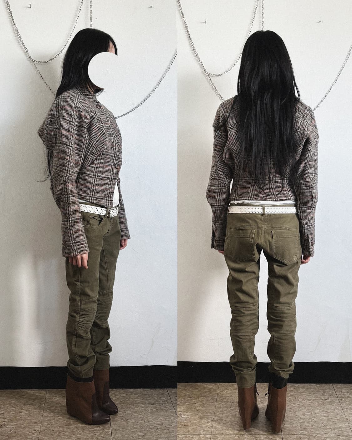 비비안웨스트우드 본인기 11AW 런웨이 asymmetric 버튼 울자켓 상품이미지2