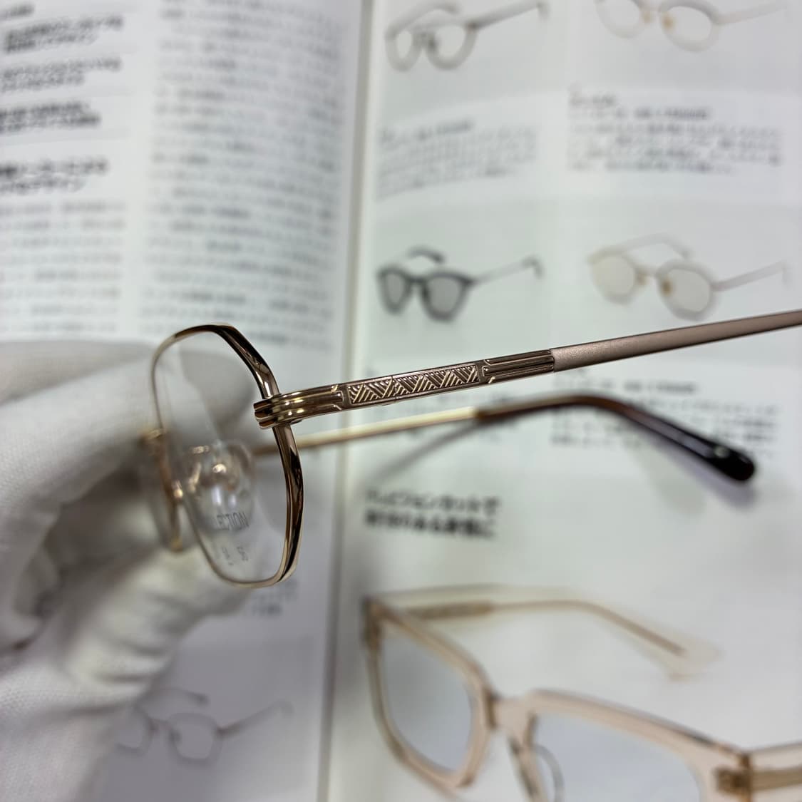 HOYA 호야 팔각 티타늄 골드 빈티지 일본 안경 상품이미지3