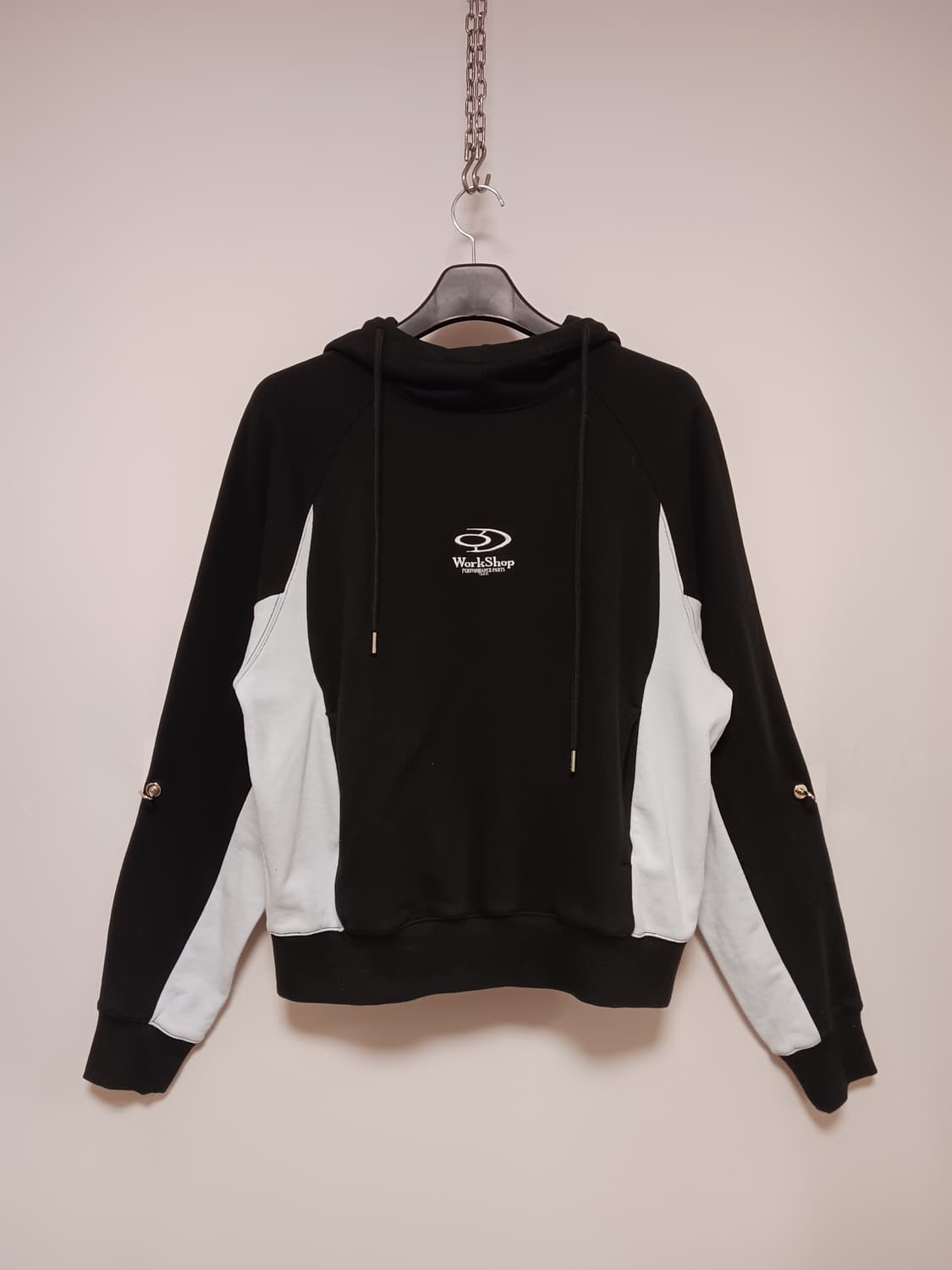 트래블 워크샵 배색후드티 상품이미지1