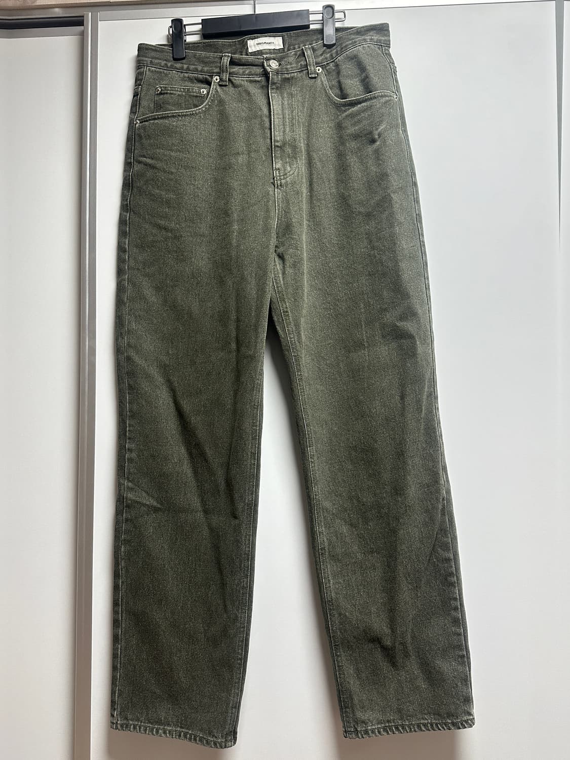 999휴머니티 (스트레이트 데님팬츠 워시드 카키) 3size 상품이미지2