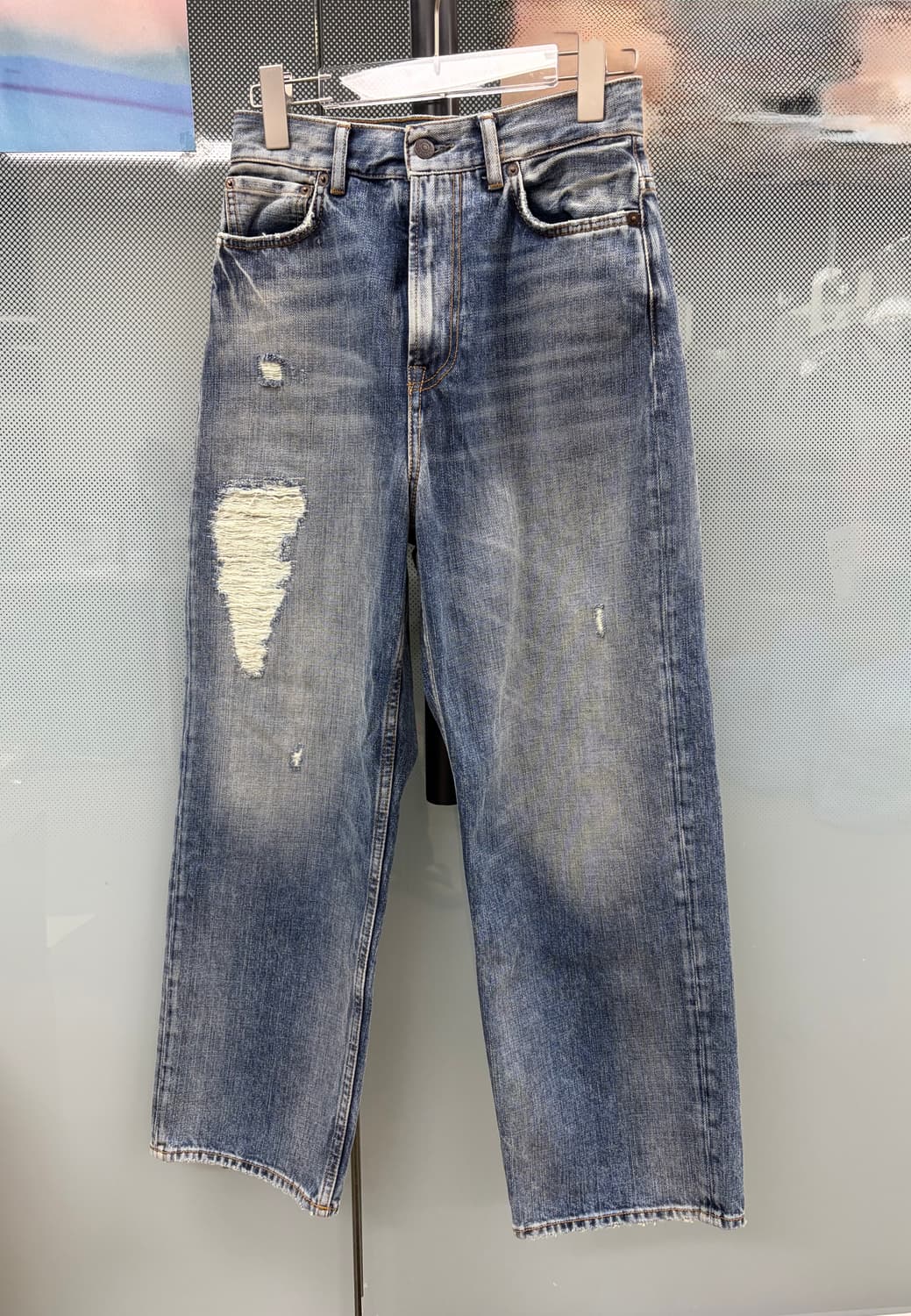 Acne Studios 데미지 청바지 28/30 새거 하이웨스트 상품이미지8