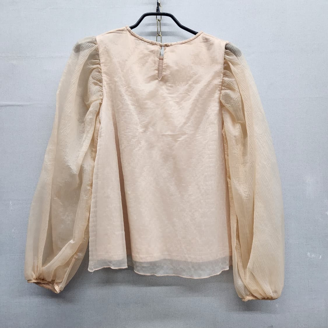 자라 ZARA 시스루 벌룬 소매 블라우스S 상품이미지4