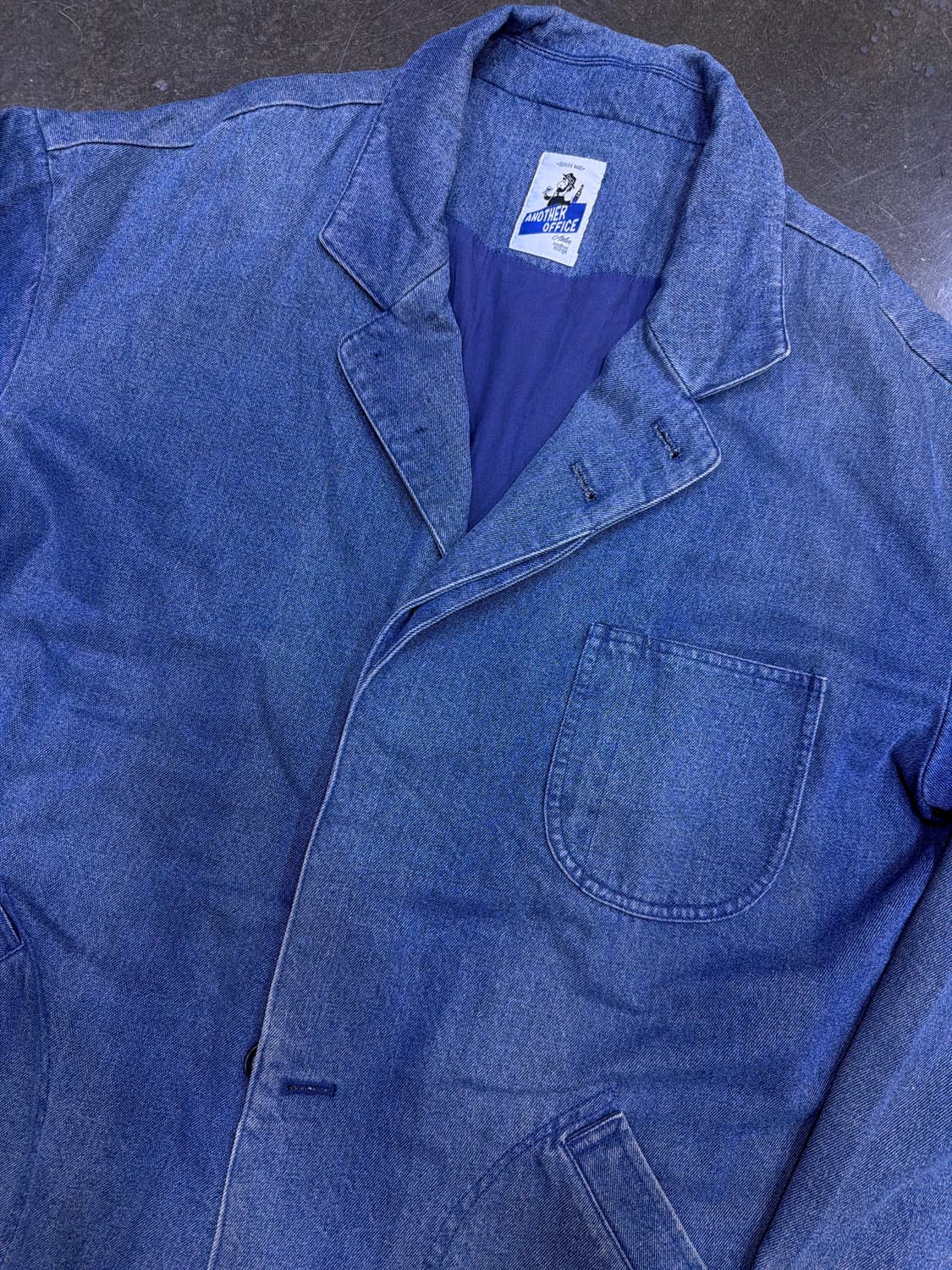 어나더오피스 데님 코트 워싱 청자켓 L 상품이미지3