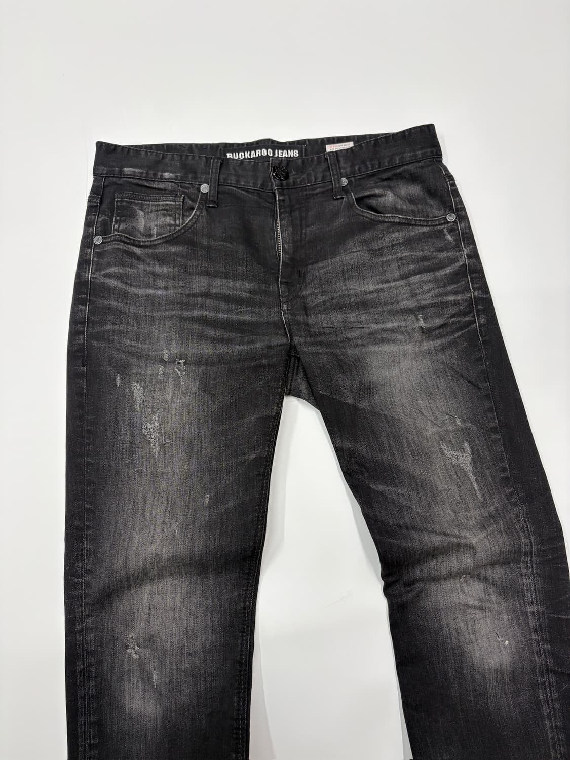 (27) BUCKAROO 버커루 y2k 워싱 디스트로이드 데님 팬츠 상품이미지3
