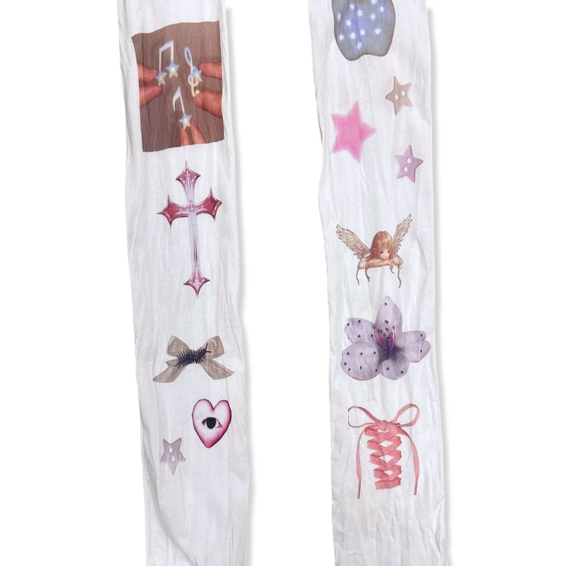 Pink Archive White Knee-High Socks 상품이미지3