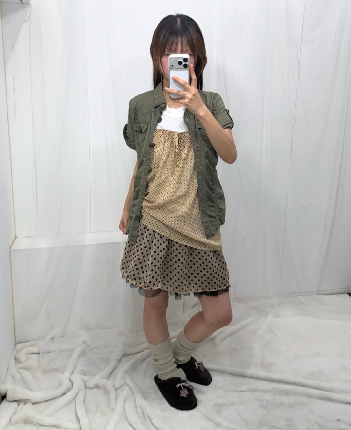 𖤐카키 도트 코디set𖤐  상품이미지3