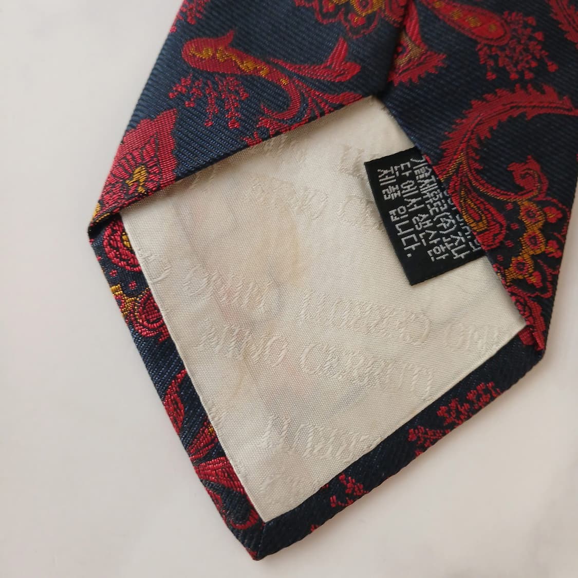 세루티 실크 네이비&레드 페이즐리 넥타이 9cm A등급 A19023
 상품이미지7
