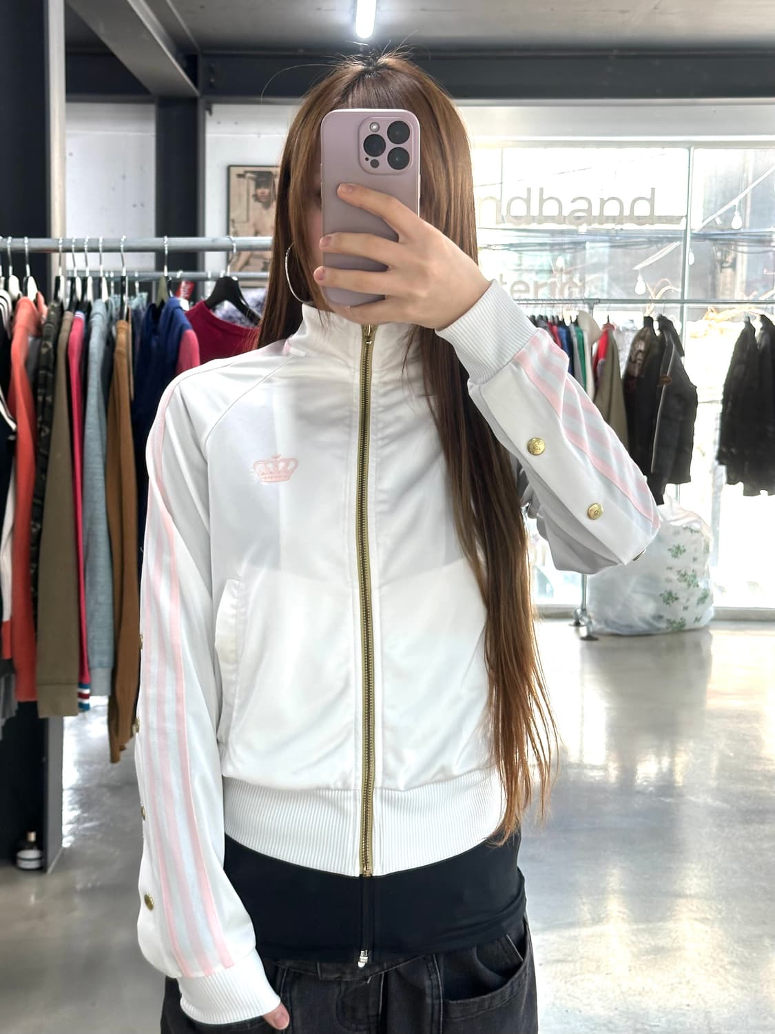 아디다스x미시엘리엇 빅로고 버튼 져지 상품이미지4