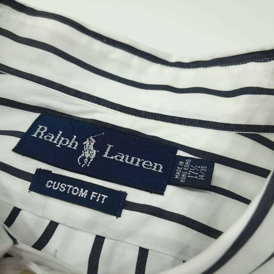 CL656 XL 폴로 90s 홍콩판 모노 스트라이프 셔츠 남방 상품이미지3