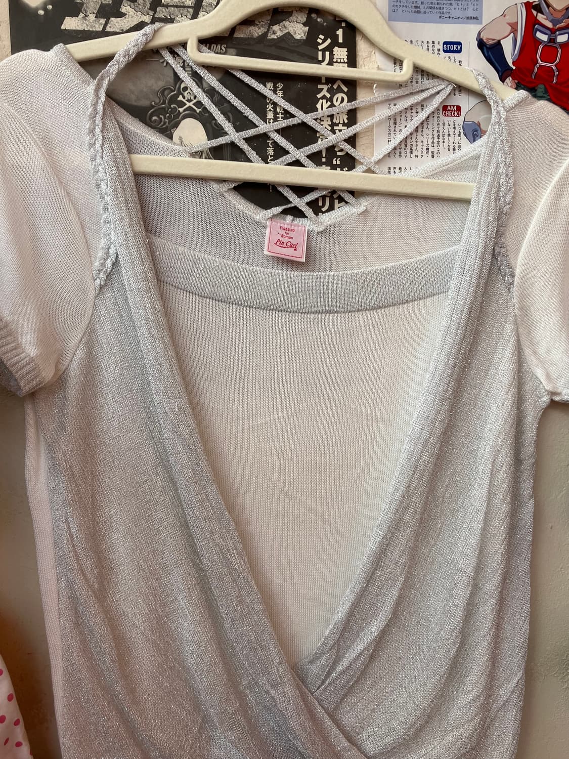 jpn 실버 꼬임 드롭 티셔츠 상품이미지6