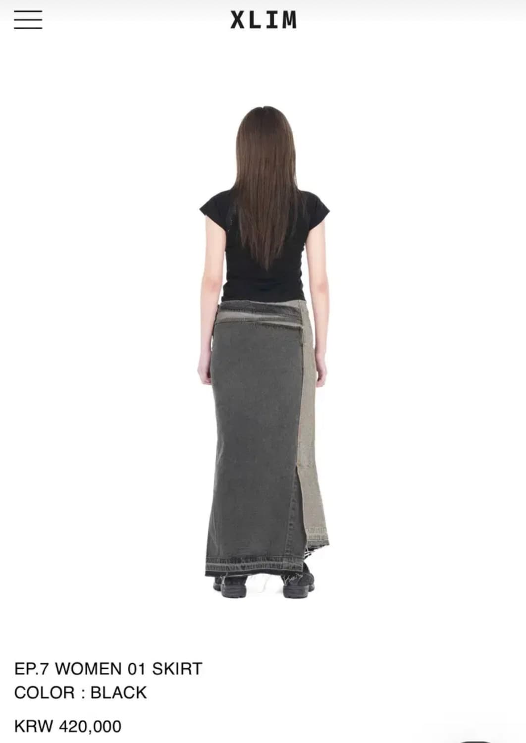 엑슬림 데님 스커트 EP.7 WOMEN 01 SKIRT 상품이미지2