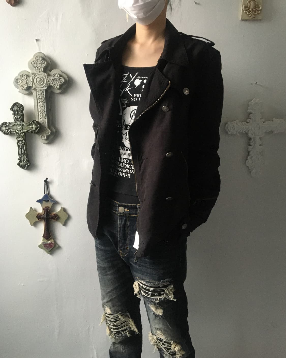 Double button rider jacket 상품이미지8