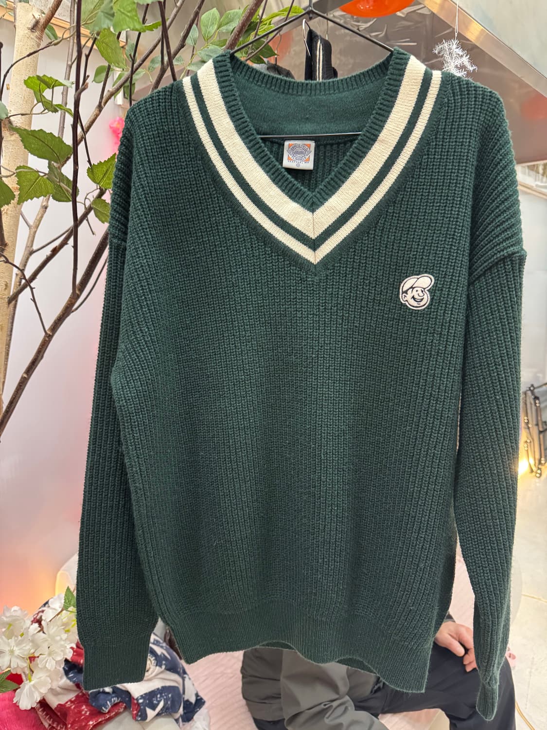 Ebbets Field Flannels 베츠 브이넥 배색 니트 상품이미지3