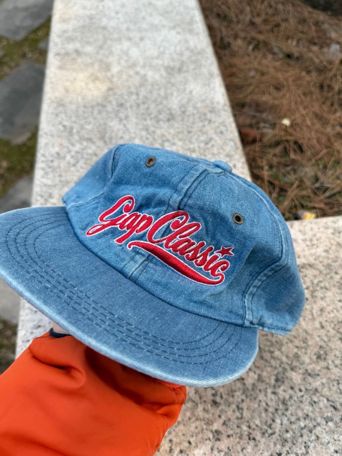 (deadstock) 90s Gap 올드갭 6-Panel 데님 캡 상품이미지4