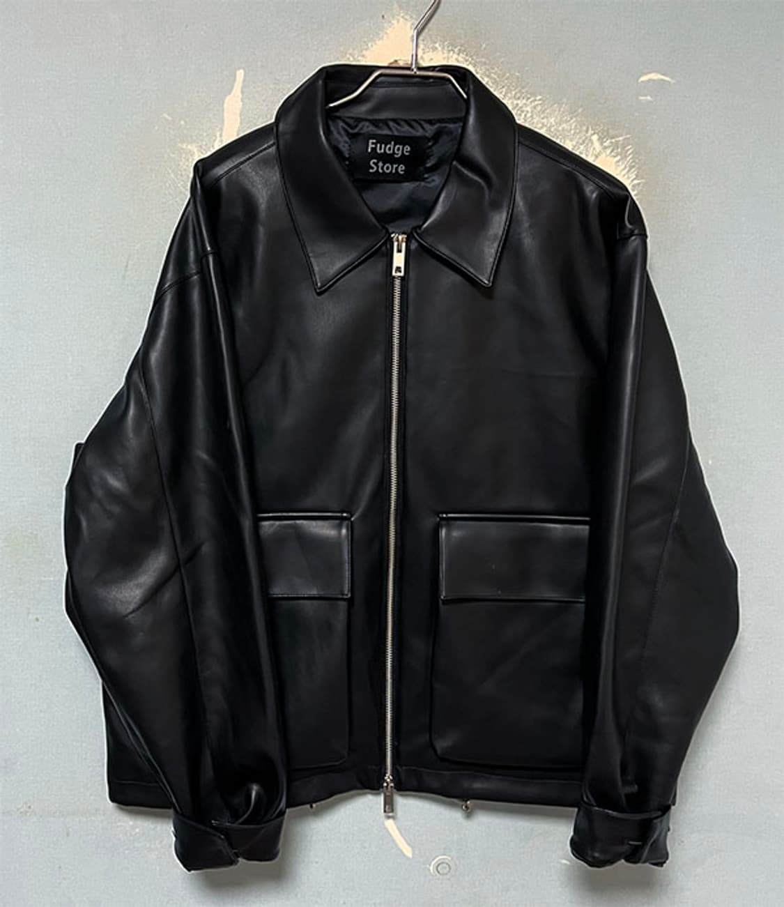 라퍼지스토어 버핑레더 남자 오버자켓 춘추복 블랙 블루종 M 95-100 상품이미지1