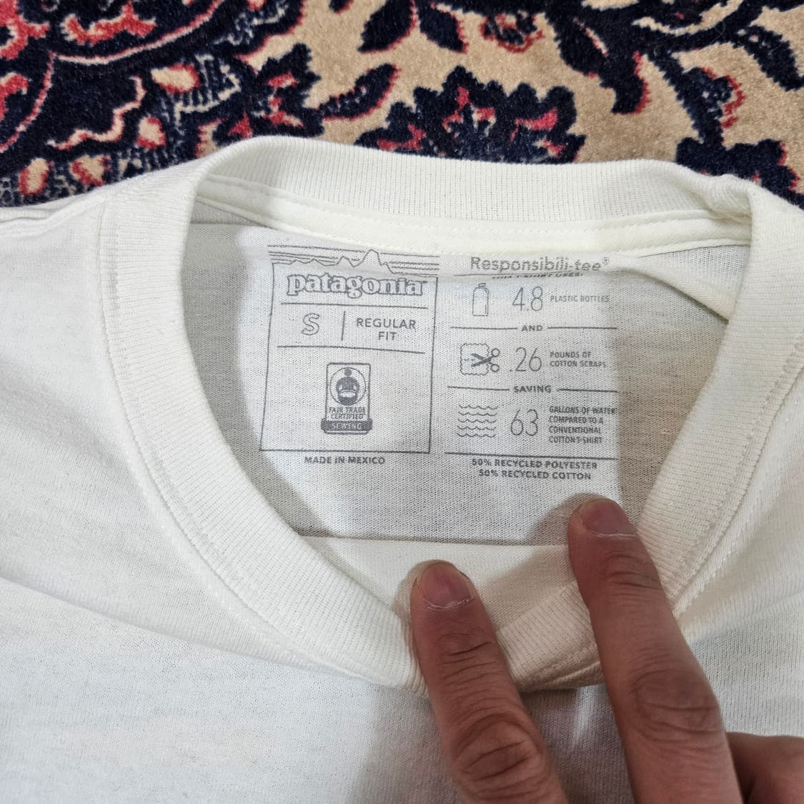 파타고니아 시그니쳐로고 롱슬리브 라운드 티셔츠 S size 상품이미지5