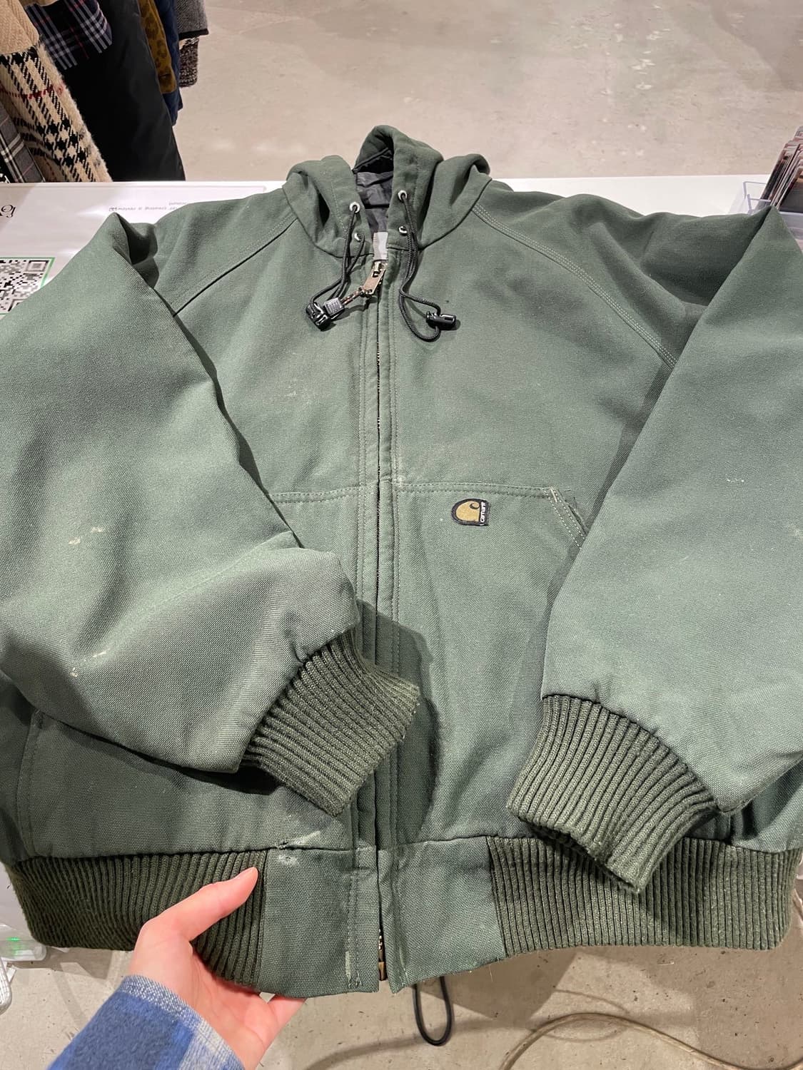 칼하트 올리브 그린 워크 후디 자켓 상품이미지8