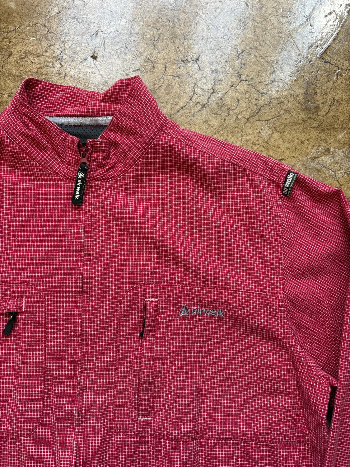 airwalk 잔 체크 디테일 집업 재킷 상품이미지2