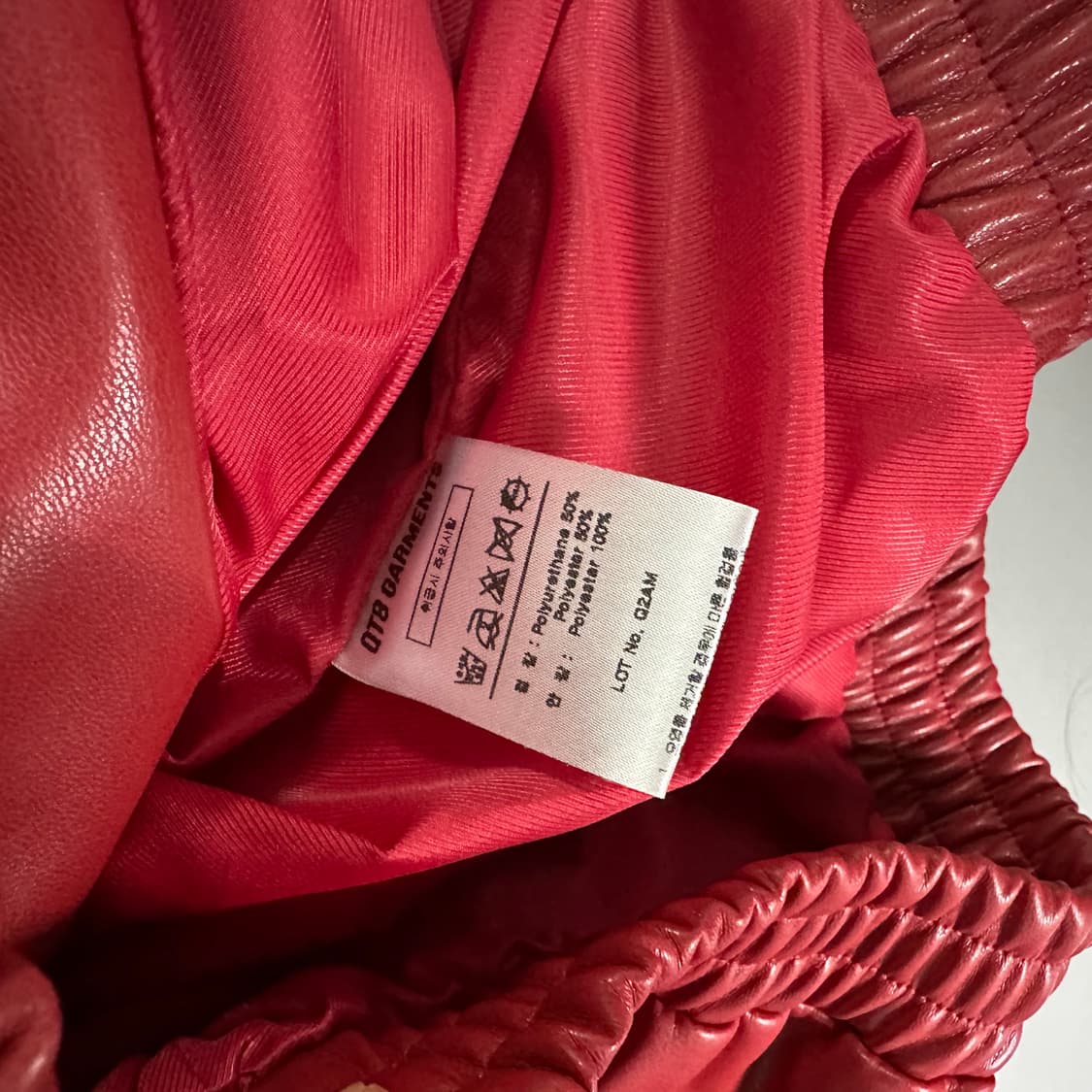 QT8 큐티에잇 가먼츠 레더자켓 레드 L [021106] 상품이미지5