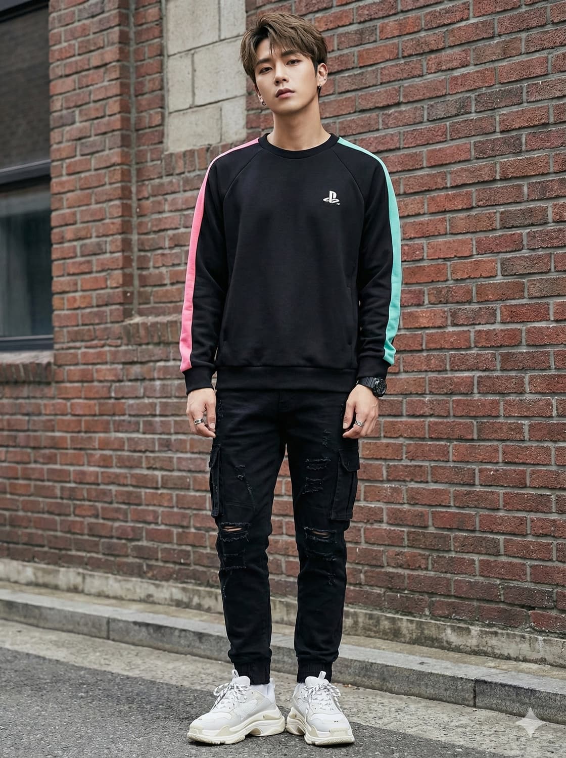 GU X 플레이스테이션 PS 블랙 컬러 스웻셔츠_S 상품이미지1