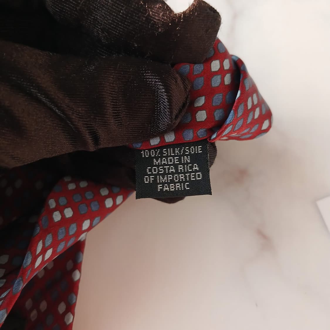 DKNY 실크 레드 지오메트릭 넥타이 9.6cm A+등급 A19145
 상품이미지7