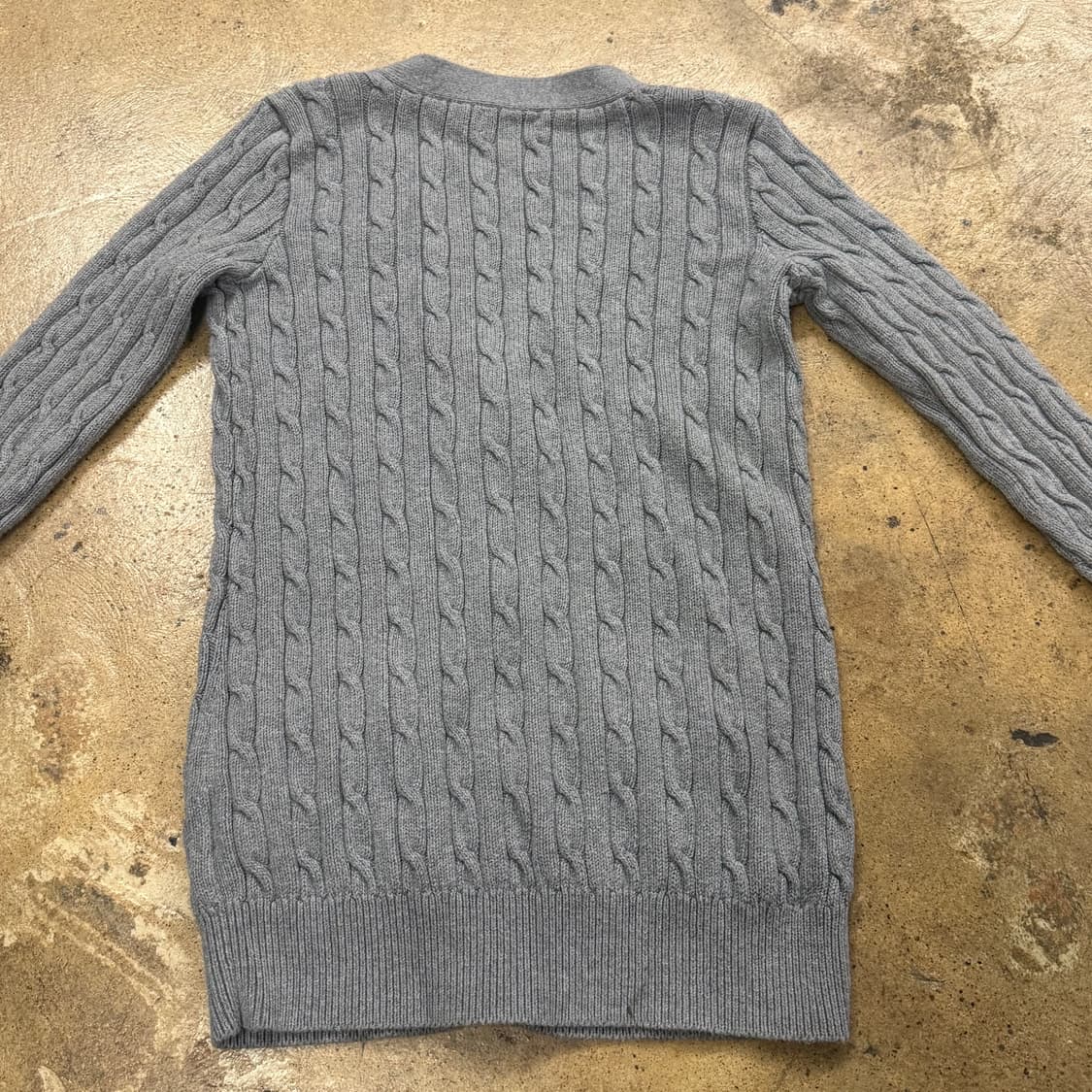 폴로 랄프로렌 그레이 꽈배기 니트 가디건 상품이미지4