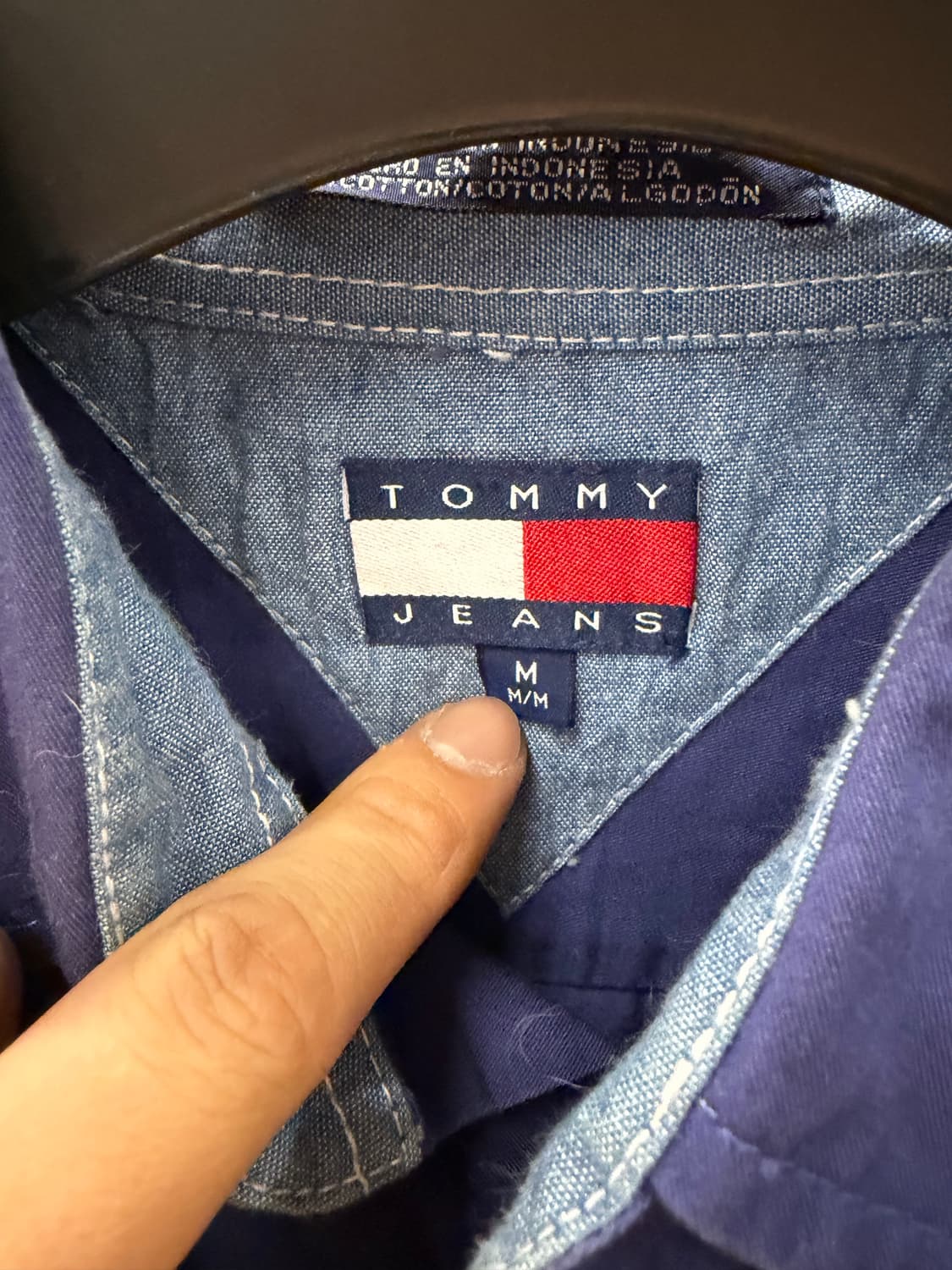 타미힐피거 네이비 셔츠 M/M 상품이미지4