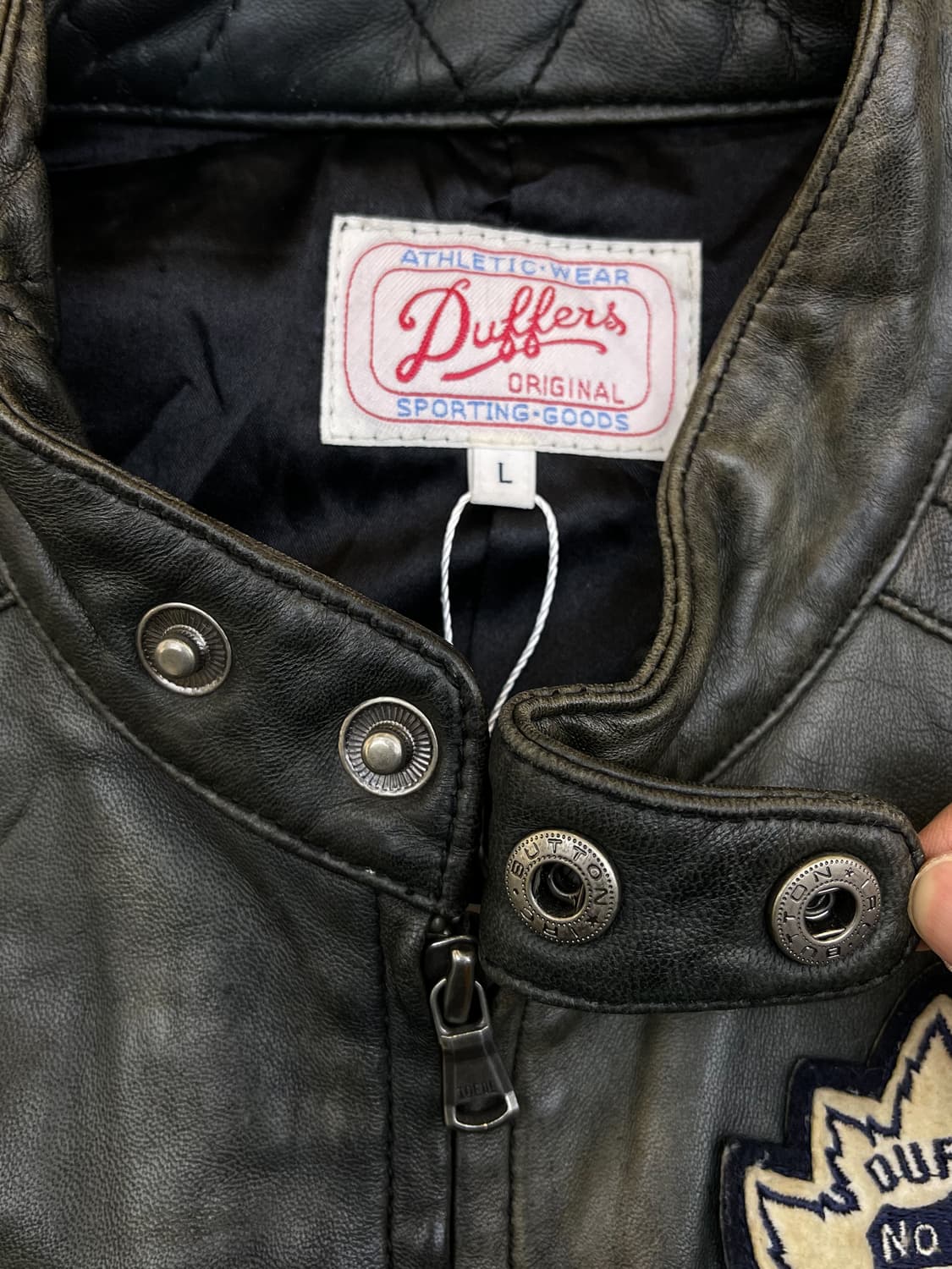 Duffers 페이디드 바이커 레더 집 자켓 상품이미지5