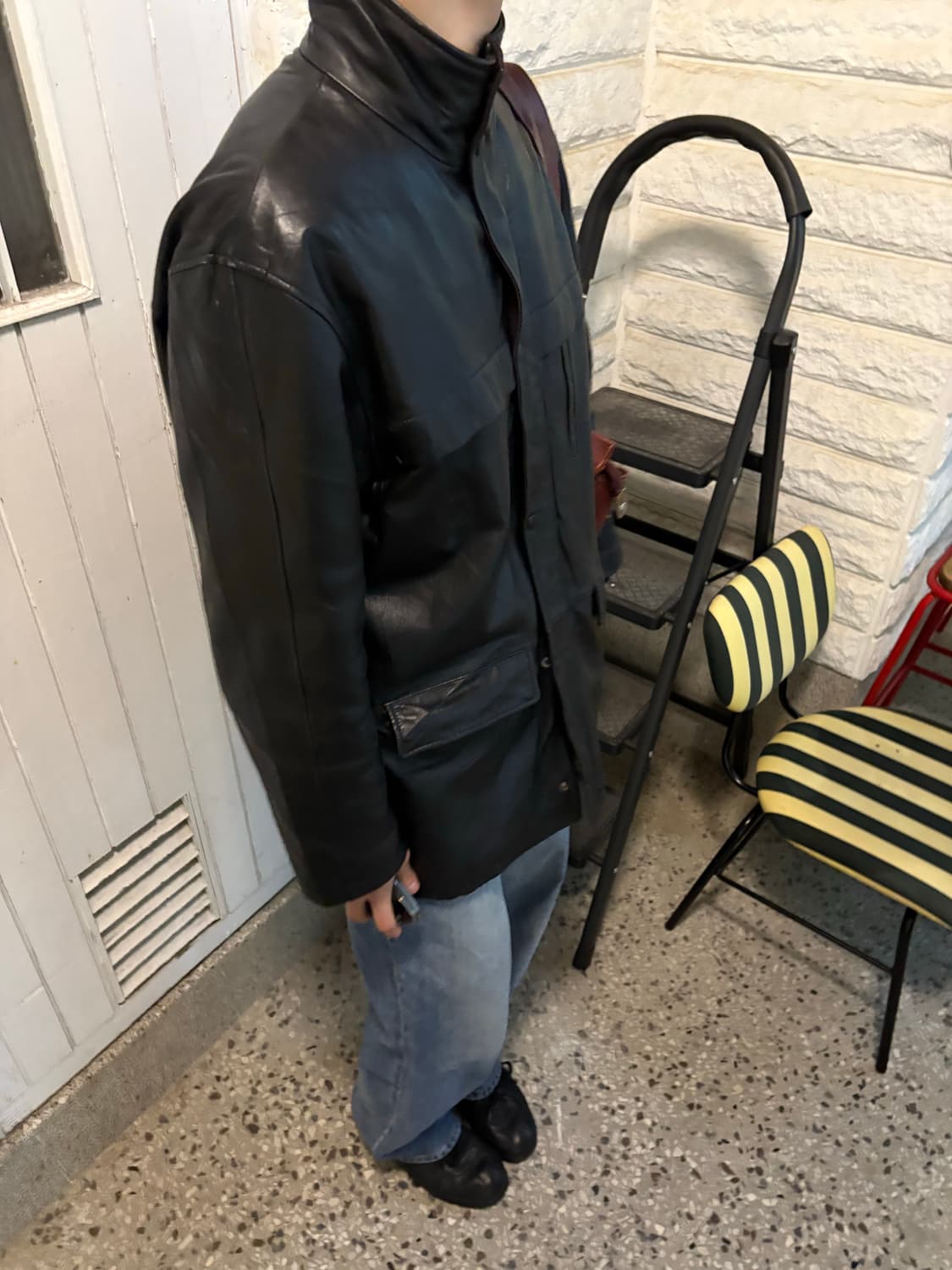 vtg lambskin snap carcoat 상품이미지3