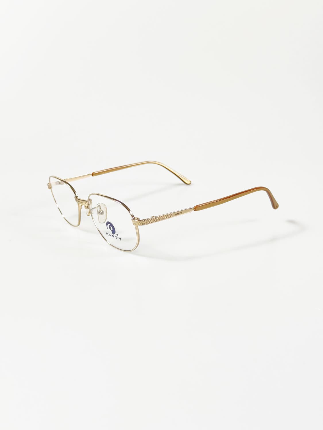 90s HAPPY 골드 슬림 스퀘어 메탈 프레임 빈티지 안경 상품이미지3
