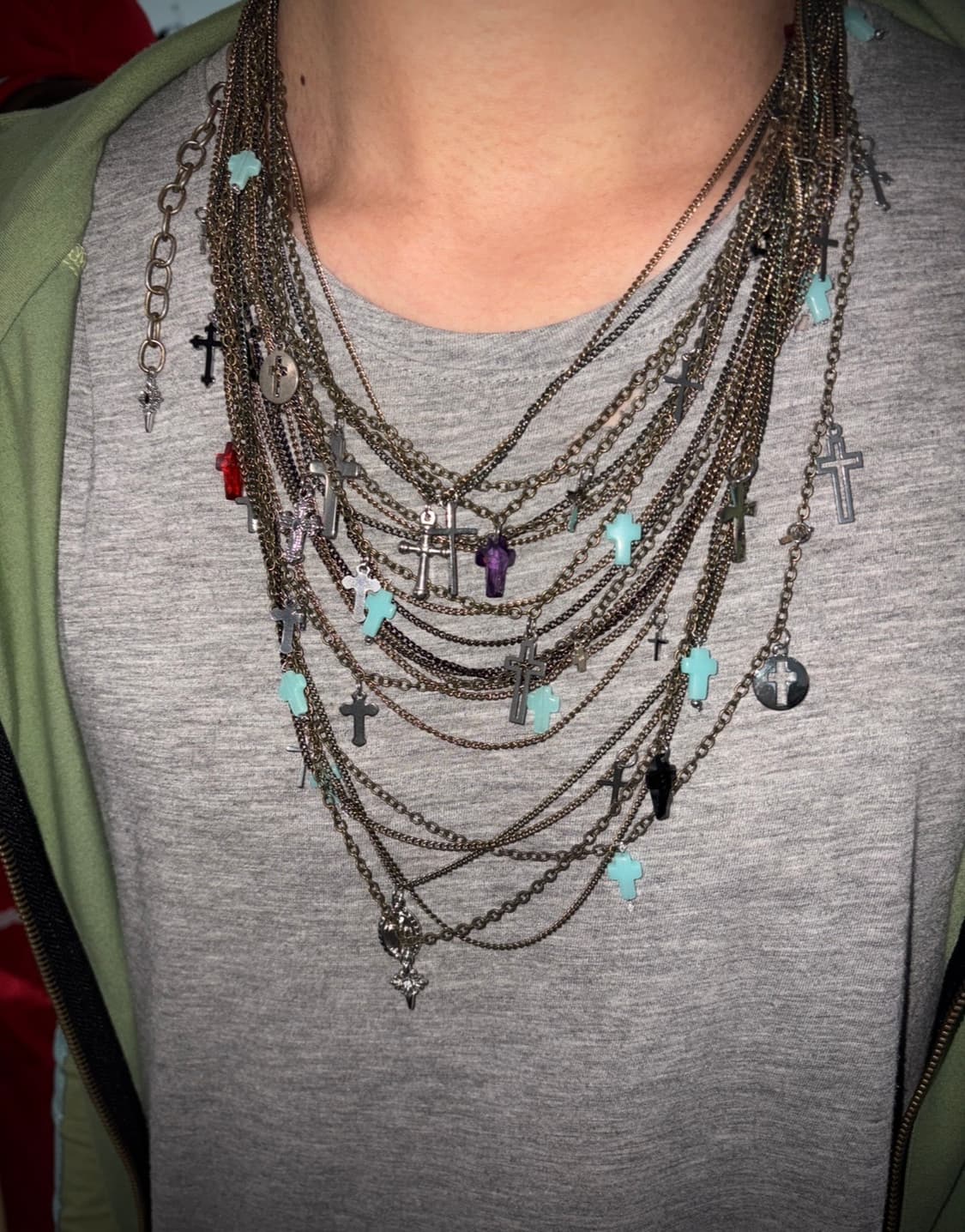 TTF✳️v-kei vintage hand made necklace 상품이미지1