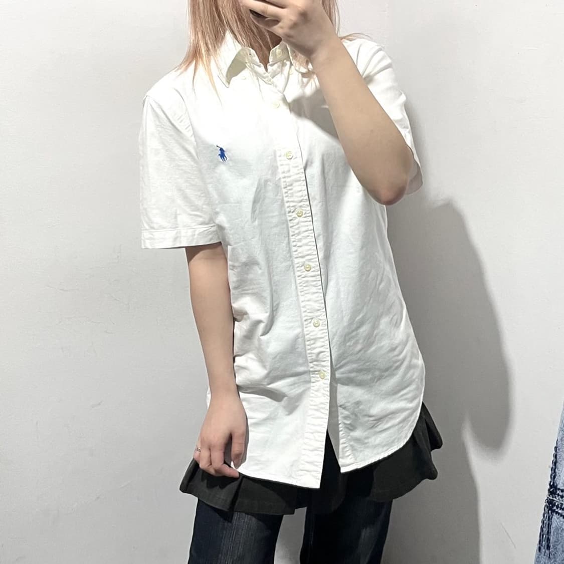 폴로 랄프로렌 솔리드 반팔 셔츠 상품이미지1