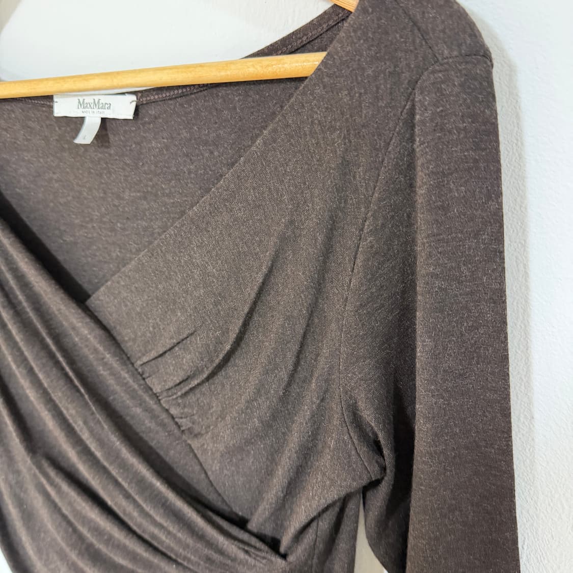 [L] 막스마라 셔링 블라우스 브라운 상품이미지3