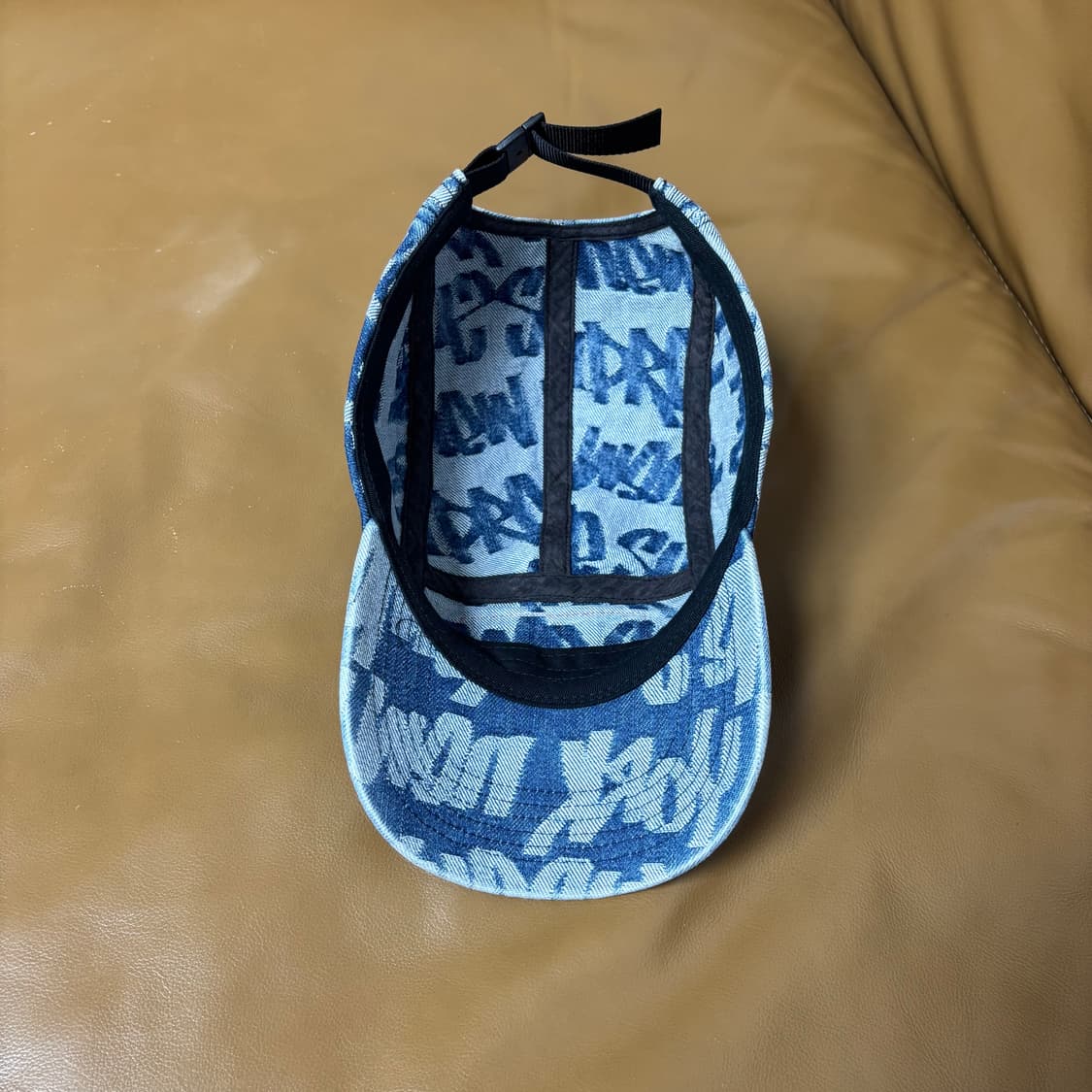 슈프림 캠프캡 모자 박스로고 워시드 데님 상품이미지6